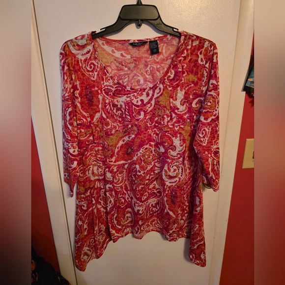 LifeStyle Woman Plus Size Paisley Top Size 2X - Picture 1 of 7